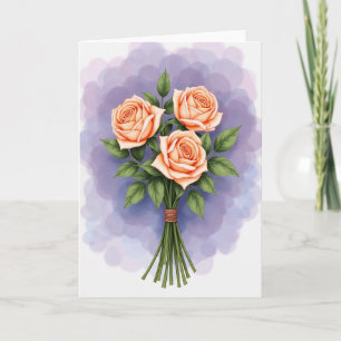 Lavender Cloud Flowers Card