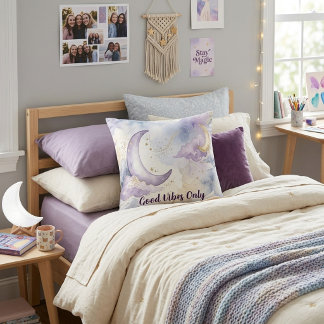  Lavender cloud watercolour celestial  Cushion