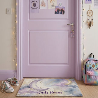  Lavender cloud watercolour celestial  Doormat