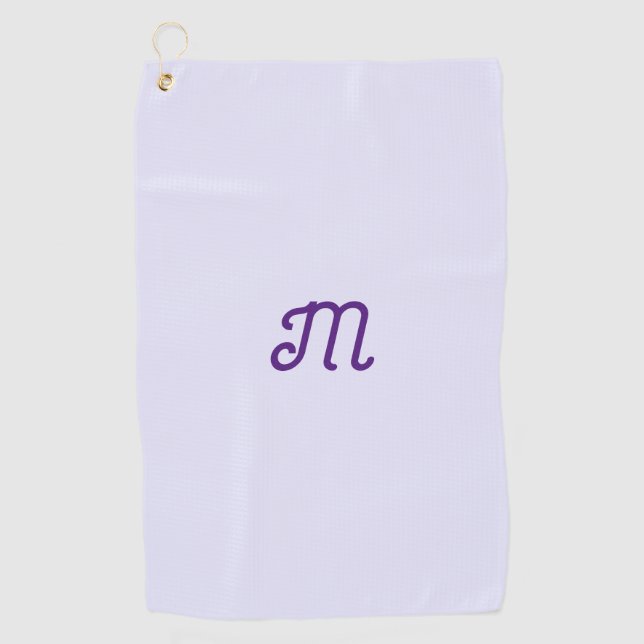 lavender colour - your retro monogram  golf towel (Front)