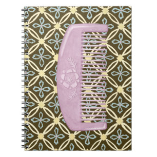 Lavender Comb on Chocolate Background Notebook