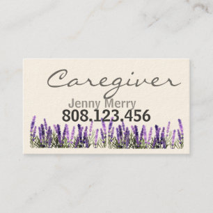 Lavender Comfort: Caregiver Business Cards