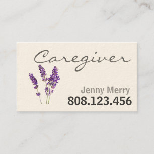 Lavender Comfort: Caregiver Business Cards