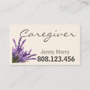 Lavender Comfort: Caregiver Business Cards