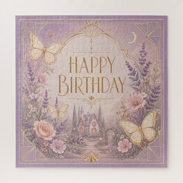 Lavender Cottage Birthday Dreamscape Jigsaw Puzzle (Vertical)