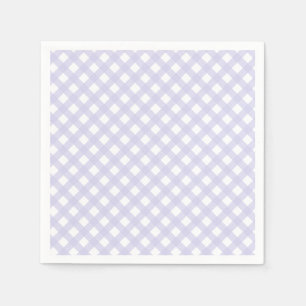Lavender Country Style Gingham Pattern  Napkin