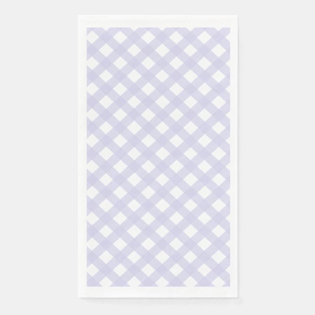 Lavender Country Style Gingham Pattern Napkins (Front)