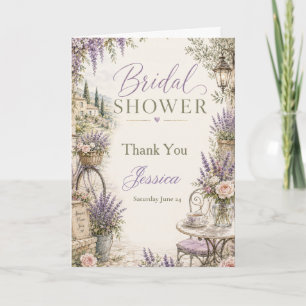 Lavender Countryside Bridal Shower Thank You Card