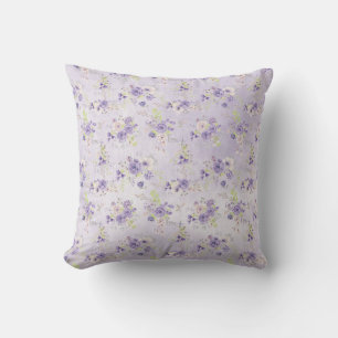 Lavender Countryside Flowers Cushion