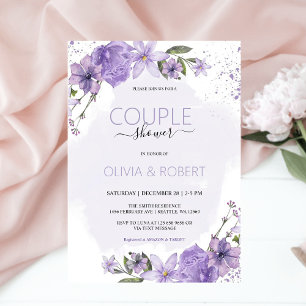  Lavender Couple Shower Invitation