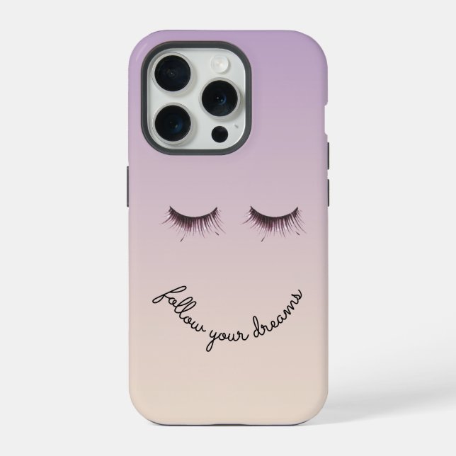 Lavender Cream Eyelashes  iPhone Case (Back)