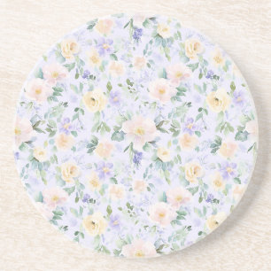 Lavender Cream Floral Coaster