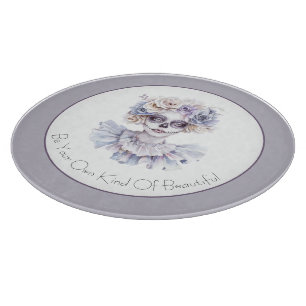 Lavender Cream Floral Girl Own Kind of Beautiful Cutting Board