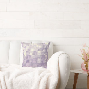 'Lavender Cubes' Abstract Pillow