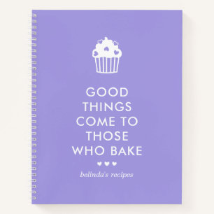 Lavender Cupcake Good Things Baking Recipe Notebook