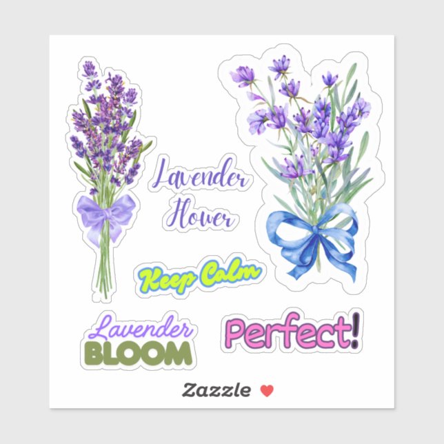 Lavender Custom-Cut Vinyl Sticker (Sheet)