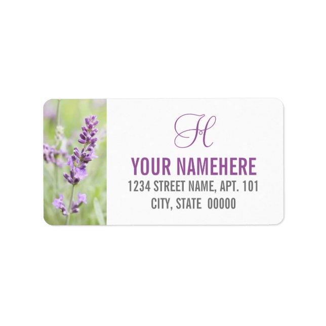 Lavender Custom Label (Front)