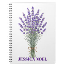 Lavender Custom Name Notebook/Journal