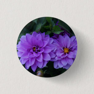 Lavender Dahlia Lilac Pinback Button