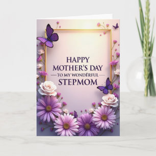 Lavender Daisies Mothers Day Card