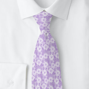 Lavender Daisies Tie