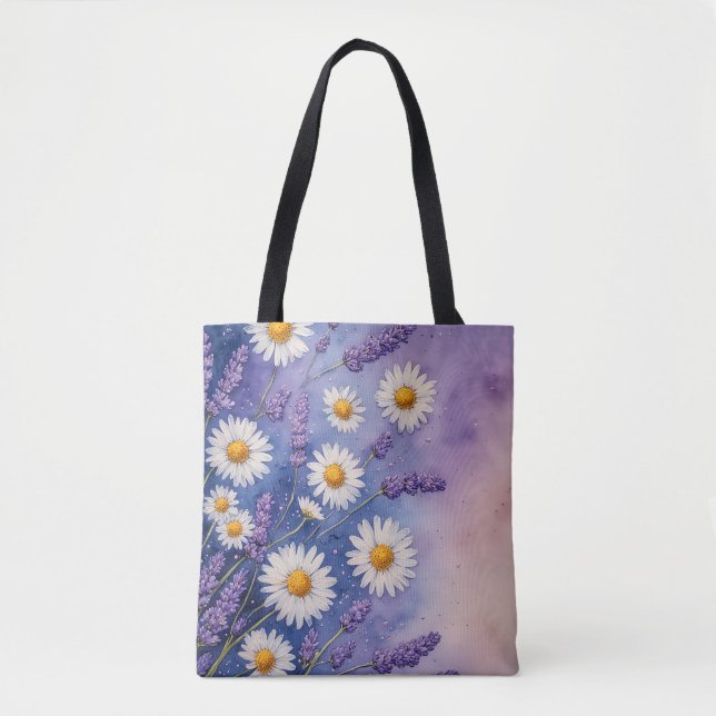 Lavender & Daisy Bliss Tote Bag (Front)