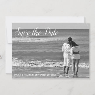 Lavender Damask Save the Date Card