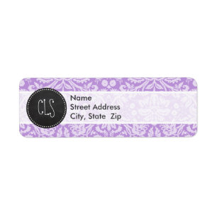 Lavender Damask; Vintage Chalkboard look