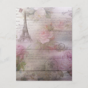 Lavender Decoupage Postcard