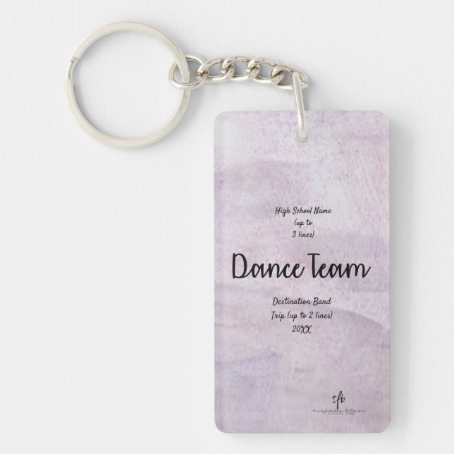 Lavender Delite Dance Team Band Trip Pers. Key Ring (Front)