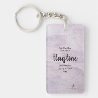 Lavender Delite Flagline Band Trip Pers. Key Ring