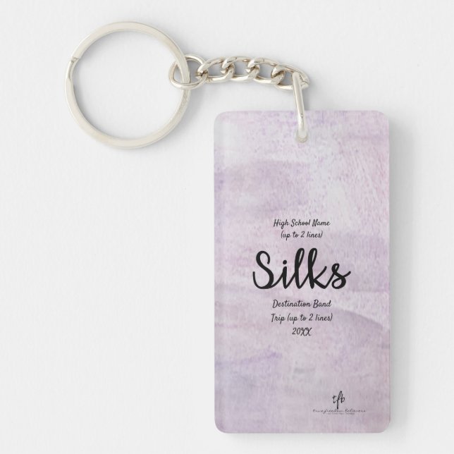 Lavender Delite Silks Band Trip Pers. Key Ring (Front)