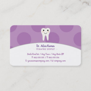 Lavender Dentist for kids   Paediatrics Dentist Appointment Card
