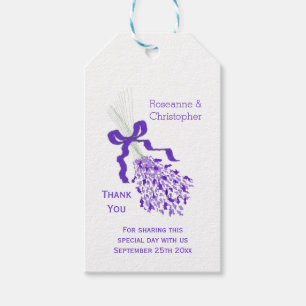 Lavender Design Wedding Gift Tags