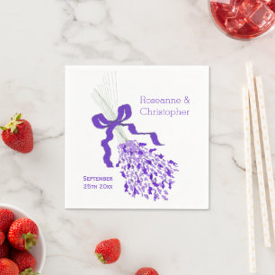 Lavender Design Wedding Napkin