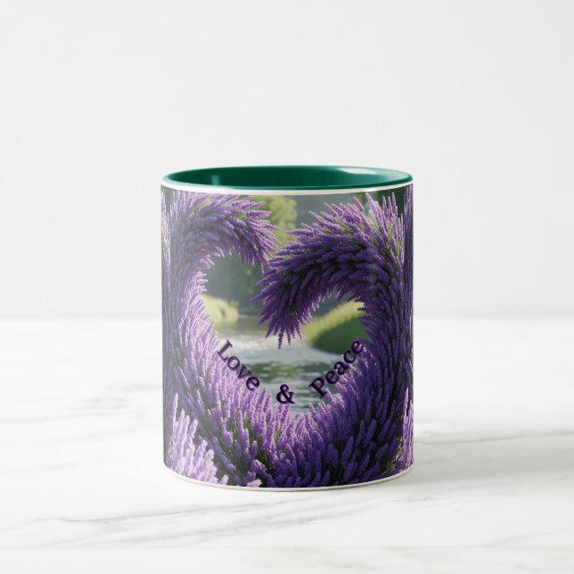 Lavender-Designed Cup - Love and Peace (Center)