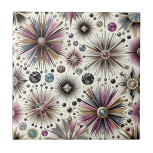 Lavender Diamond Mid Century Modern Tile