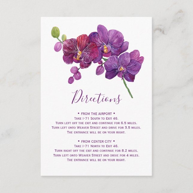 Lavender Directions Card (Front)