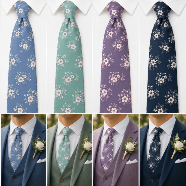 Lavender Ditsy Floral Tie (Creator Uploaded)