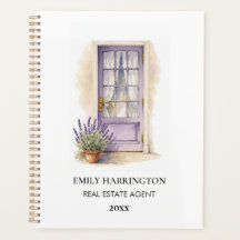 Lavender Door Watercolor Logo Real Estate Agent