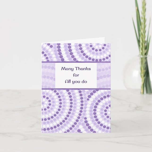 Lavender Dots Administrative Professionals Day Card (Front)