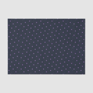 Lavender Dots Pattern On Dark Blue Tissue Paper