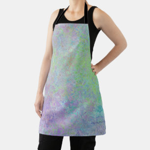 Lavender Dream Neon Pastel Alcohol Ink Abstract Apron