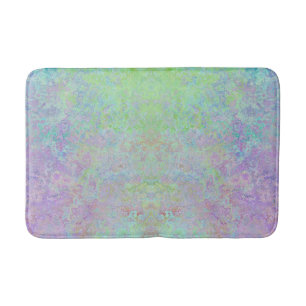 Lavender Dream Neon Pastel Alcohol Ink Abstract Bath Mat
