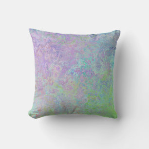 Lavender Dream Neon Pastel Alcohol Ink Abstract Cushion