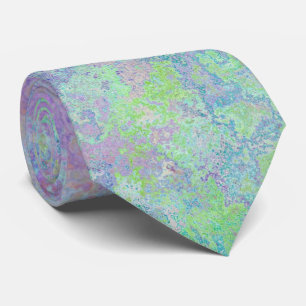Lavender Dream Neon Pastel Alcohol Ink Abstract Tie