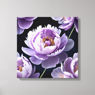 Lavender Dream Peonies Canvas Print