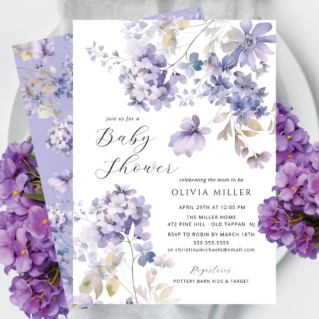 Lavender Dreams Baby Shower Invitations (Creator Uploaded)