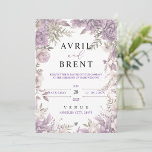 Lavender Dreams Floral Wedding Invitation