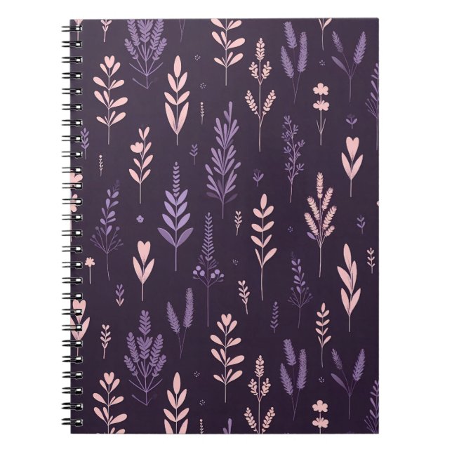 Lavender Dreams Pattern Notebook (Front)